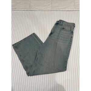 H&M Green Denim wide leg Pants Size 2